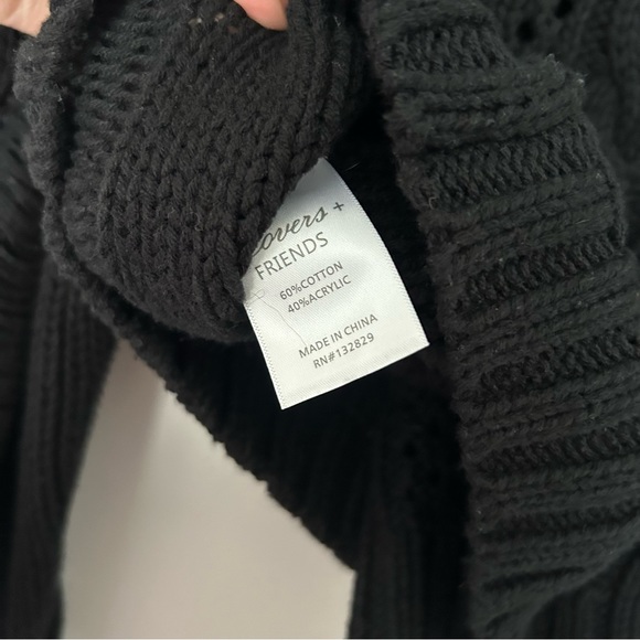 Lovers+Friends Distress Me Out Black Sweater - Picture 4 of 7